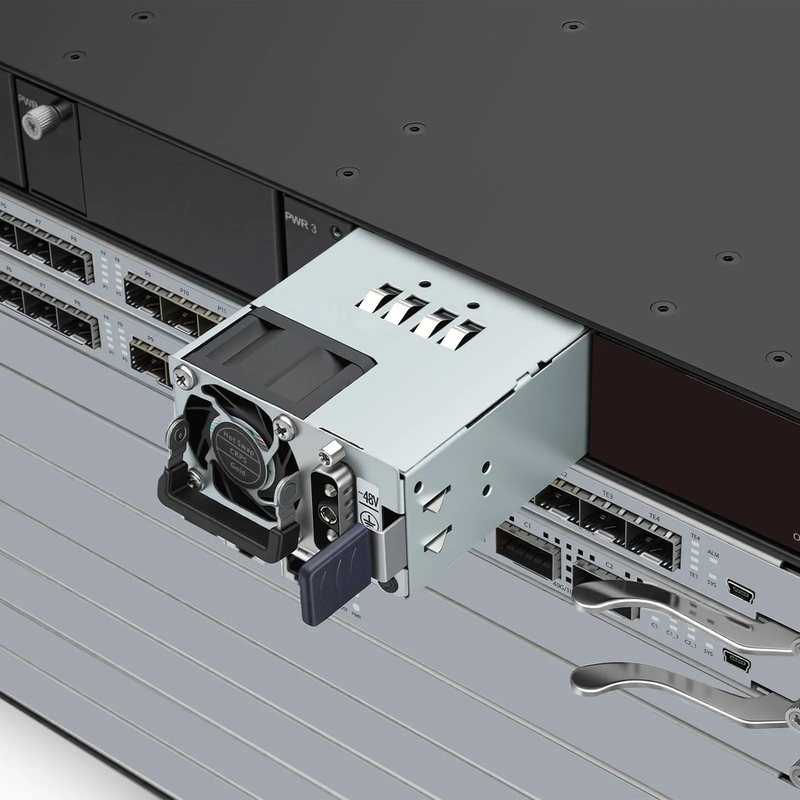 OLT7810-07, 7-Slot GPON/XG(S)-PON/Combo Chassis OLT with Standard Fan Board, 3 Power Slots, 2 MSU Control Slots and 7 Line Card Slots, Broadcom Chip (1*AC Power Supply and 1*Main Control Unit Included)