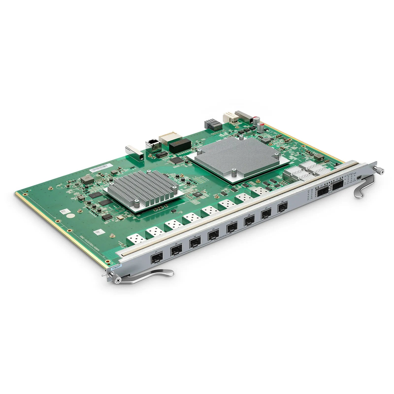 F78CPT, 8-Port Combo OLT Line Card with 8 x XG(S)-PON Combo, 2 x 100G QSFP28 Ports, Broadcom Chip (Without Modules)
