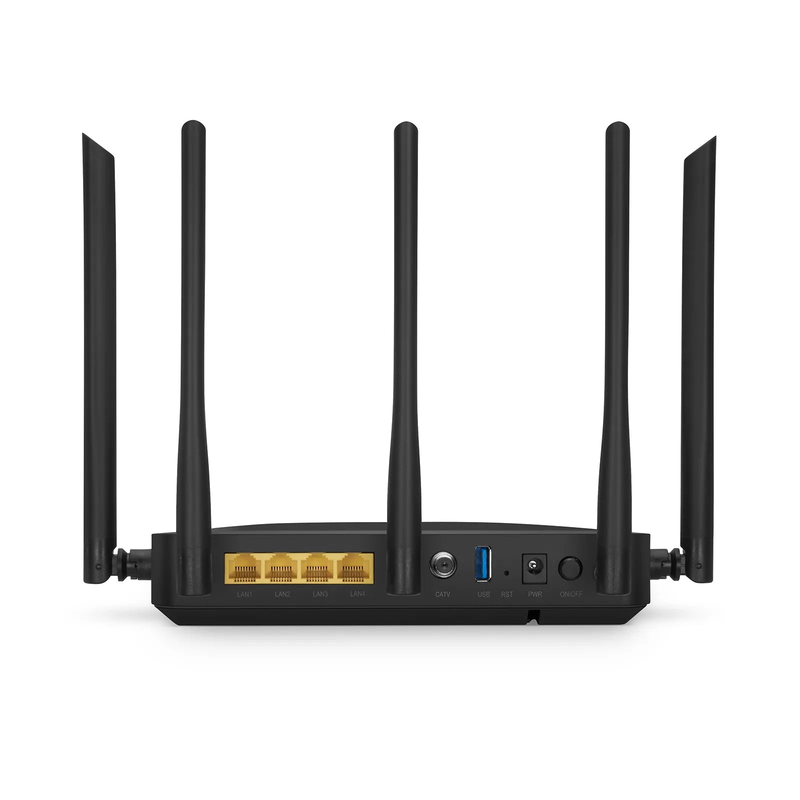 ONU1930-4GC-W, XGPON HGU ONU with 1 x PON, 4 x GE, 1x RF, 1 x USB, and 5 x External Dual Band Antennas (3000M WiFi 4/5/6)
