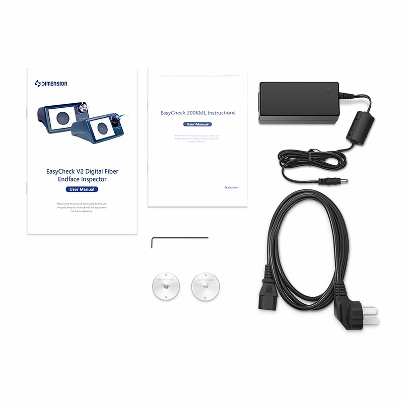 EasyCheck V2 Digital Fiber Endface Inspector for Transceivers, with SC/PC and LC Connectors, 200X