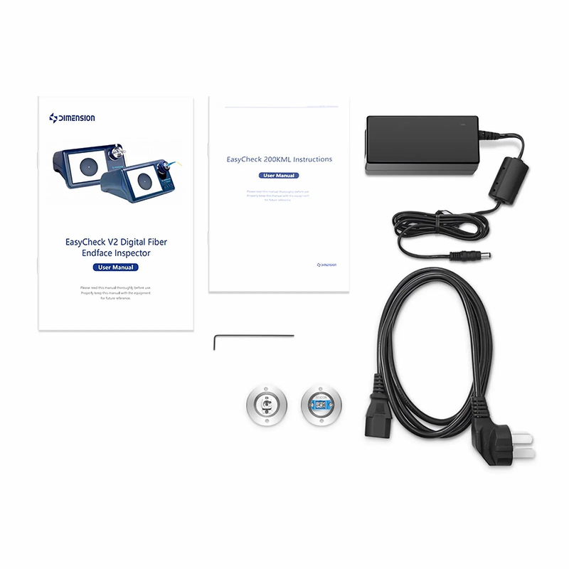 EasyCheck V2 Digital Fiber Endface Inspector for Fiber Optic Cables, with SC/PC and LC/PC Connectors, 400X
