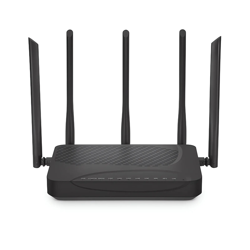 ONU1930-4GV-W, XGPON HGU ONU with 1 x PON, 4 x GE, 1 x POTS, 1 x USB, and 5 x External Dual Band Antennas (3000M WiFi 4/5/6)