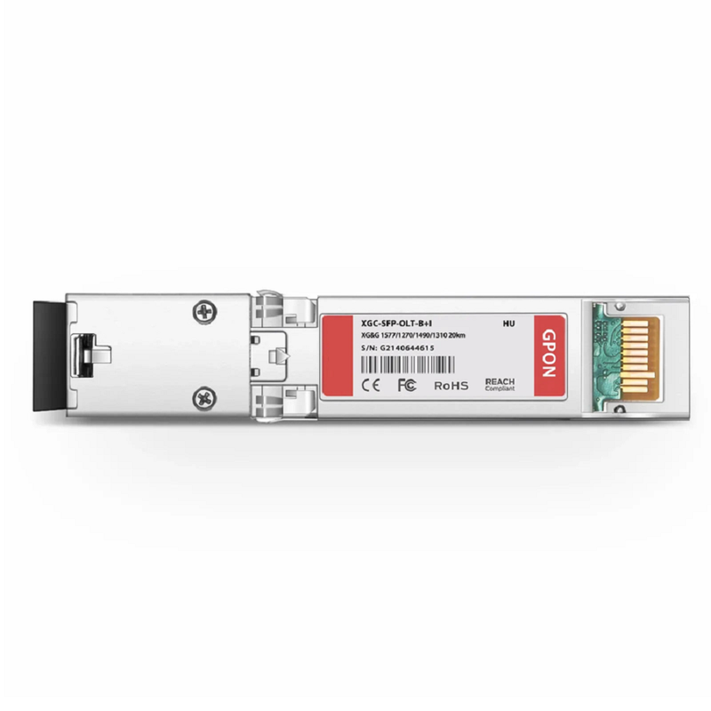 HW Compatible XG-PON&GPON Combo OLT SFP+ 1577nm-TX/1270nm-RX and 1490nm-TX/1310nm-RX Class C+ 20km DOM Simplex SC/UPC SMF Optical Transceiver Module (Industrial)