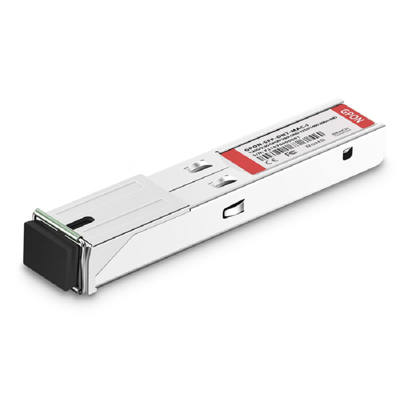 GPON ONU Stick with MAC SFP 1310nm-TX/1490nm-RX 1.244G-TX/2.488G-RX Class B+ 20km DOM Simplex SC/APC SMF Optical Transceiver Module (Industrial)