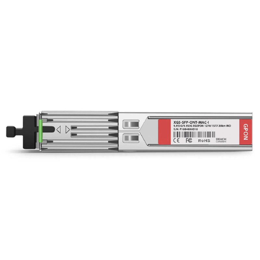 XGSPON ONU Stick with MAC SFP+ 1270nm-TX/1577nm-RX 9.953G-TX/9.953G-RX Class N1 20km DOM Simplex SC/APC SMF Optical Transceiver Module (Industrial)