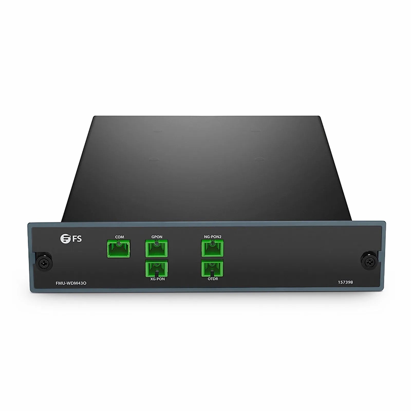 FMU-WDM43O, PON Coexistence Element (CEx) WDM for GPON/XG(S)-PON/NG-PON2/OTDR, SC/APC, FMU Plug-in Module