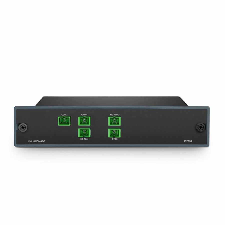 FMU-WDM43O, PON Coexistence Element (CEx) WDM for GPON/XG(S)-PON/NG-PON2/OTDR, SC/APC, FMU Plug-in Module