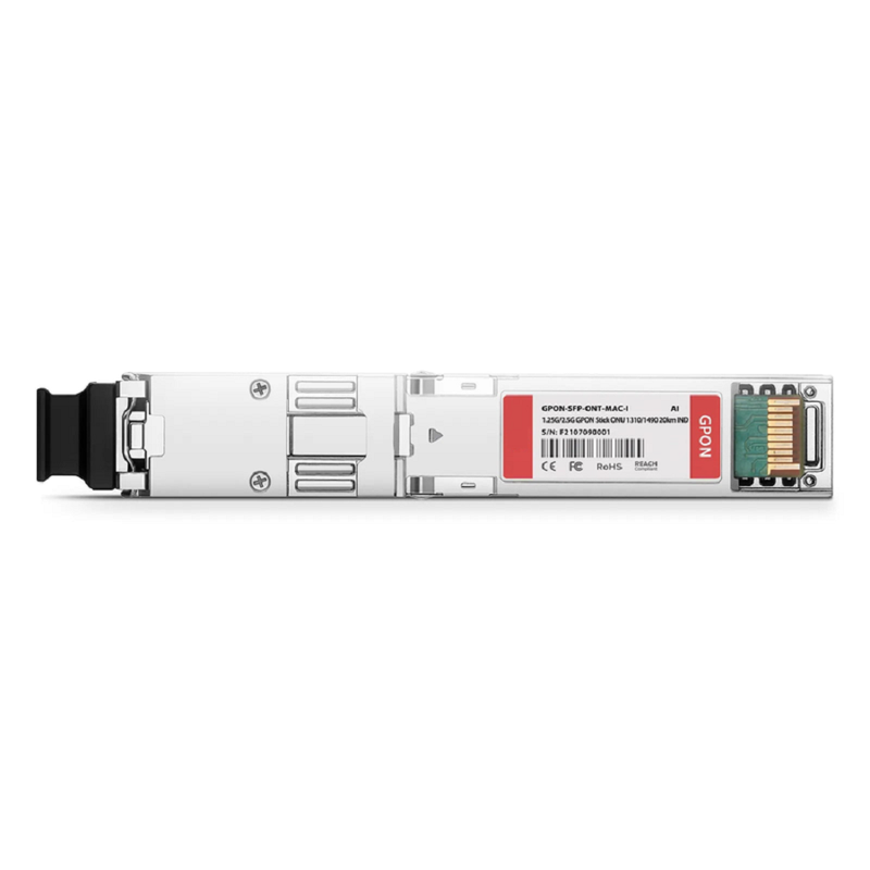 Arista Compatible GPON ONU Stick with MAC and Web Interface SFP 1310nm-TX/1490nm-RX 1.244G-TX/2.488G-RX Class B+ 20km DOM Simplex SC/APC SMF Optical Transceiver Module (Industrial)