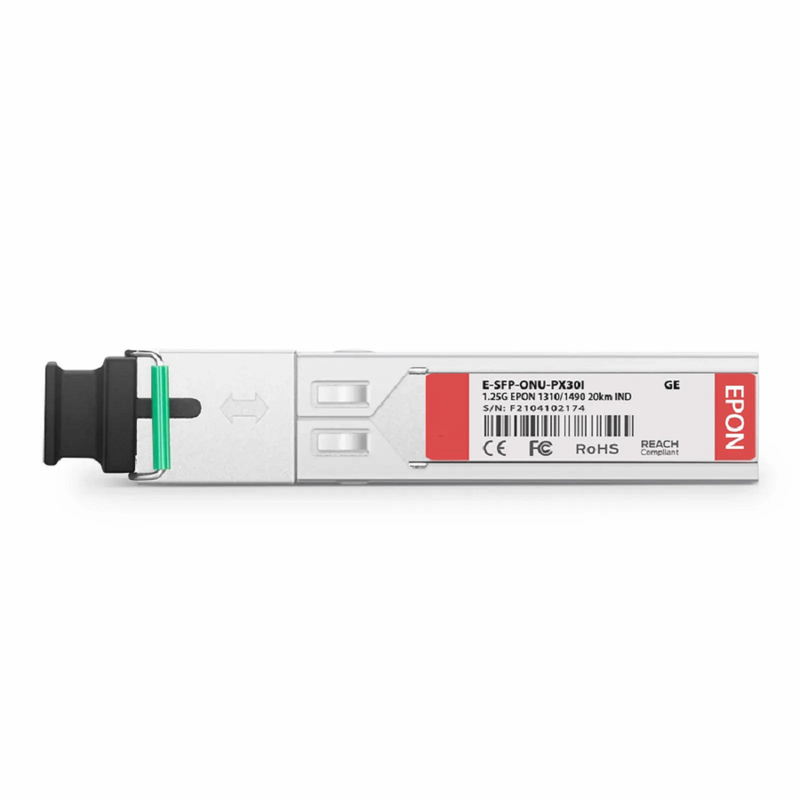 Generic Compatible EPON ONU SFP 1310nm-TX/1490nm-RX 1.25G-TX/1.25G-RX Class PX20+ 20km DOM Simplex SC/APC SMF Optical Transceiver Module (Industrial)