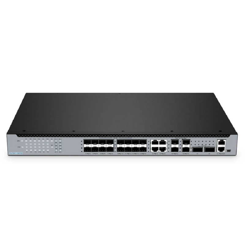 OLT3611-16GP2Q, Layer 3 Feature 16-Port GPON OLT with 4 Ã— Gigabit RJ45, 4 Ã— 10G SFP+ and 2 Ã— 40G QSFP+ Uplink Ports, AC/DC Power Supply