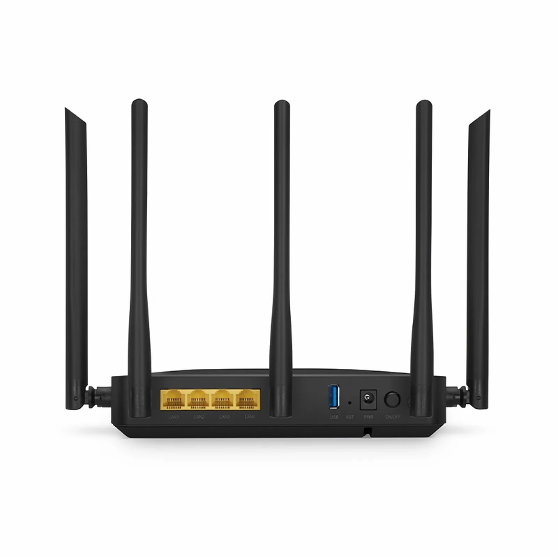 ONU1910-4G-W, XPON (GPON + EPON) HGU ONU, 1 x PON, 4 x GE, 1 x USB, and 5 x External Dual Band Antennas (3000M WiFi 4/5/6)
