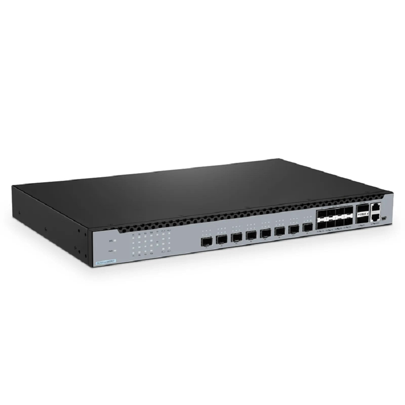 OLT3710-08CP2T, 8-Port GPON & XG(S)-PON Combo OLT with 8 x 10G SFP+ and 2 x 100G QSFP28 Uplink Ports, Dual Power Supply, Broadcom Chip
