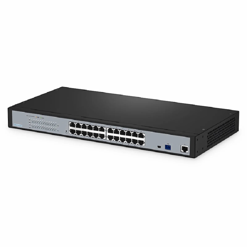 ONU2110-24GP, XPON (GPON + EPON) MDU ONU with 1 x PON, 24 x GE PoE/PoE+@370W, 220V AC Power Supply