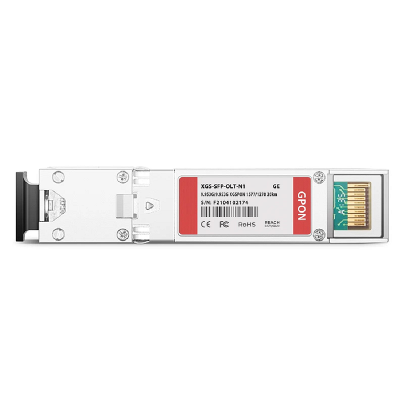 Generic Compatible XGSPON OLT SFP+ 1577nm-TX/1270nm-RX 9.953G-TX/9.953G-RX Class N1 20km DOM Simplex SC/UPC SMF Optical Transceiver Module