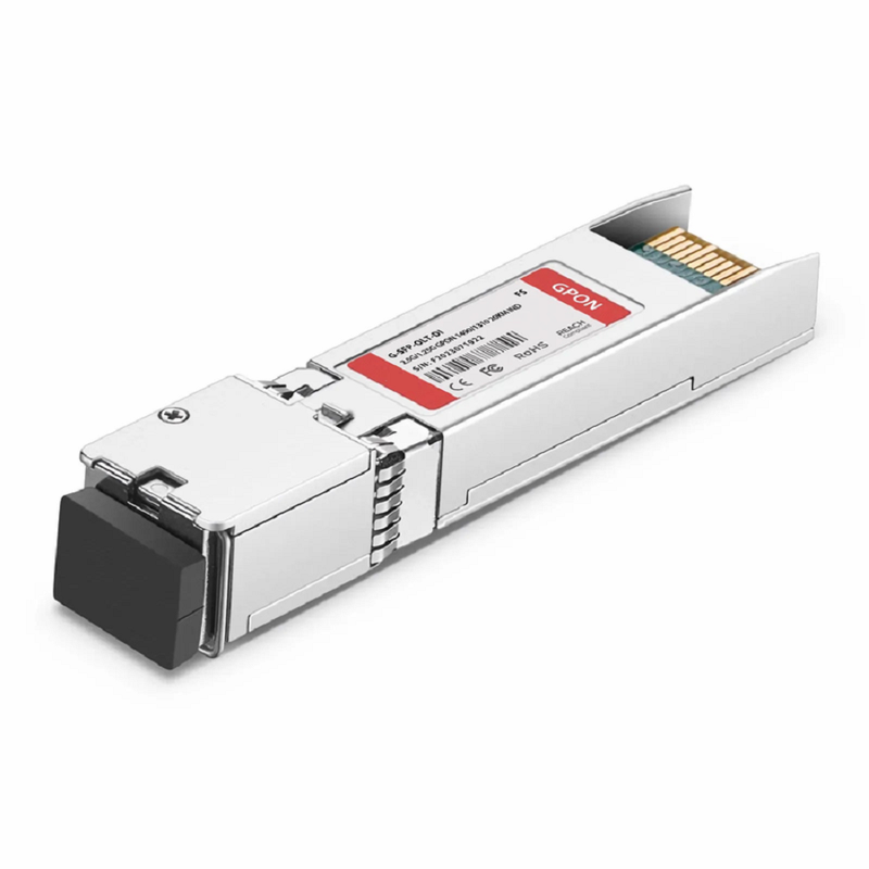 Generic Compatible GPON ONU SFP 1310nm-TX/1490nm-RX 1.244G-TX/2.488G-RX Class B+ 20km DOM Simplex SC/APC SMF Optical Transceiver Module (Industrial)