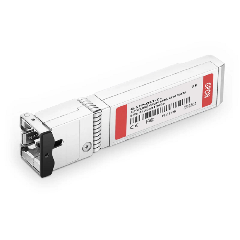 Generic Compatible GPON OLT SFP 1490nm-TX/1310nm-RX 2.488G-TX/1.244G-RX Class C+ 20km DOM Simplex SC/UPC SMF Optical Transceiver Module