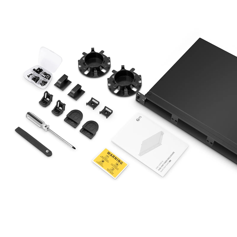 FHDâ„¢ High Density 1U Rack Mount Enclosure Unloaded, Tool-less Removable Top Cover, Holds up to 4 x FHDâ„¢ Cassettes, Panels, or Splice Trays, 144 Fibers (LC)