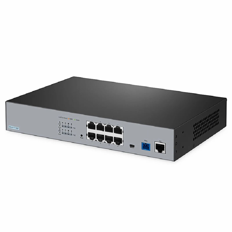 ONU2111-8GP, XPON (GPON + EPON) MDU ONU with 1 x PON, 8 x GE PoE/PoE+@138.5W