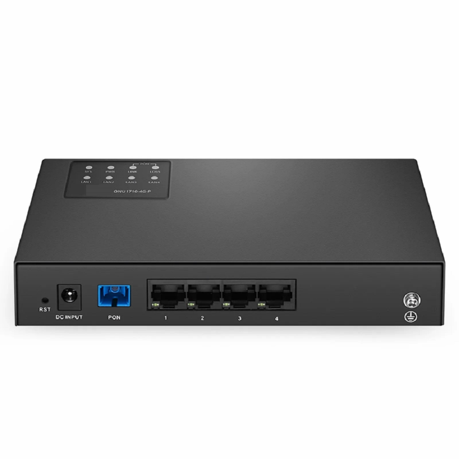 ONU1710-4G-P, XPON (GPON + EPON) SFU ONU with 1 x PON, 4 x GE PoE@55W