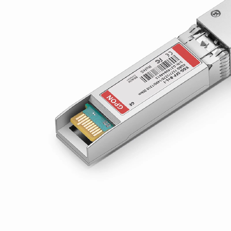 Generic Compatible XG-PON&GPON Combo OLT SFP+ 1577nm-TX/1270nm-RX and 1490nm-TX/1310nm-RX Class B+ 20km DOM Simplex SC/UPC SMF Optical Transceiver Module (Industrial)