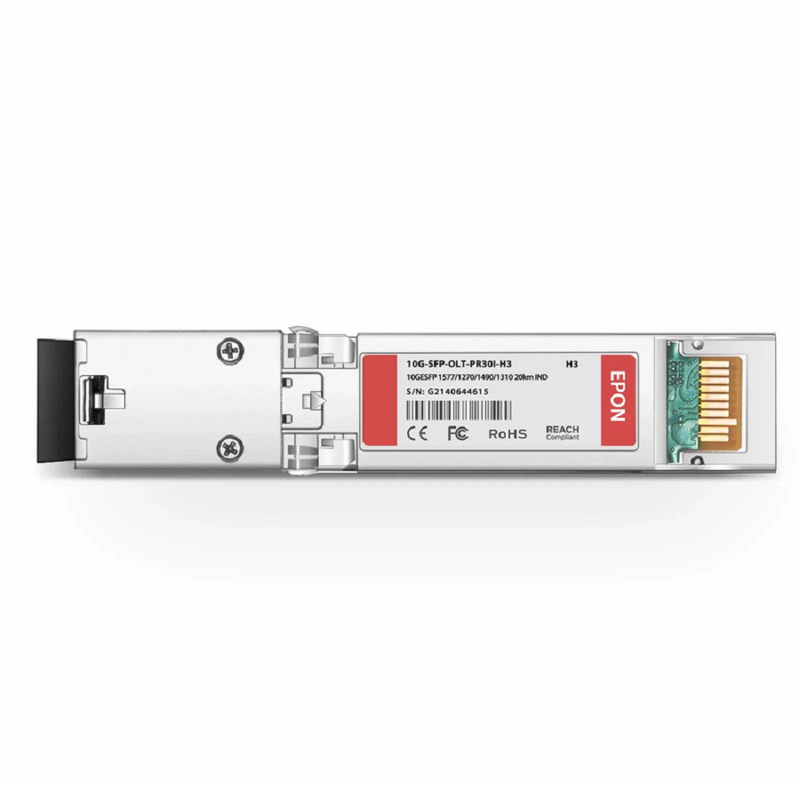 HW Compatible XG-PON&GPON Combo OLT SFP+ 1577nm-TX/1270nm-RX and 1490nm-TX/1310nm-RX Class B+ 20km DOM Simplex SC/UPC SMF Optical Transceiver Module (Industrial)