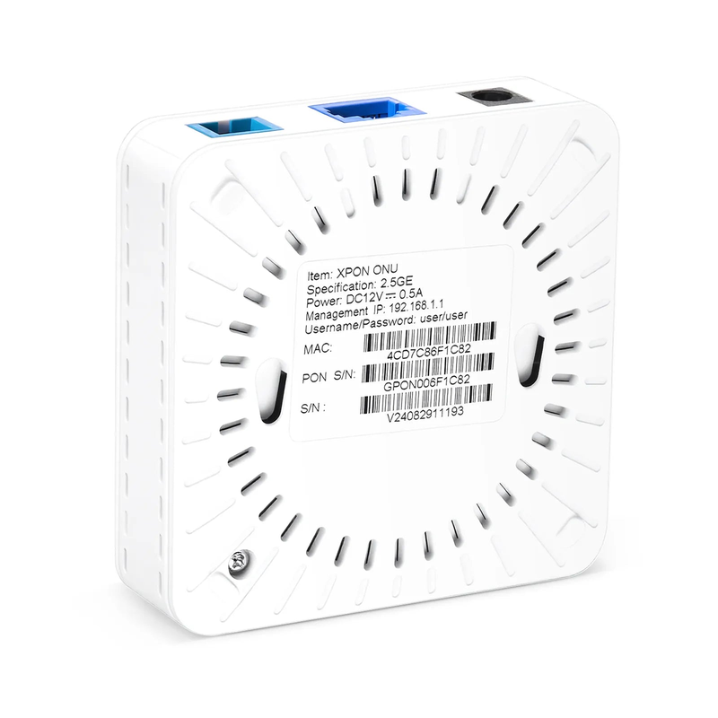 ONU1710-1E, XPON (GPON + EPON) ONU with 1 x PON, 1 x 2.5G RJ45