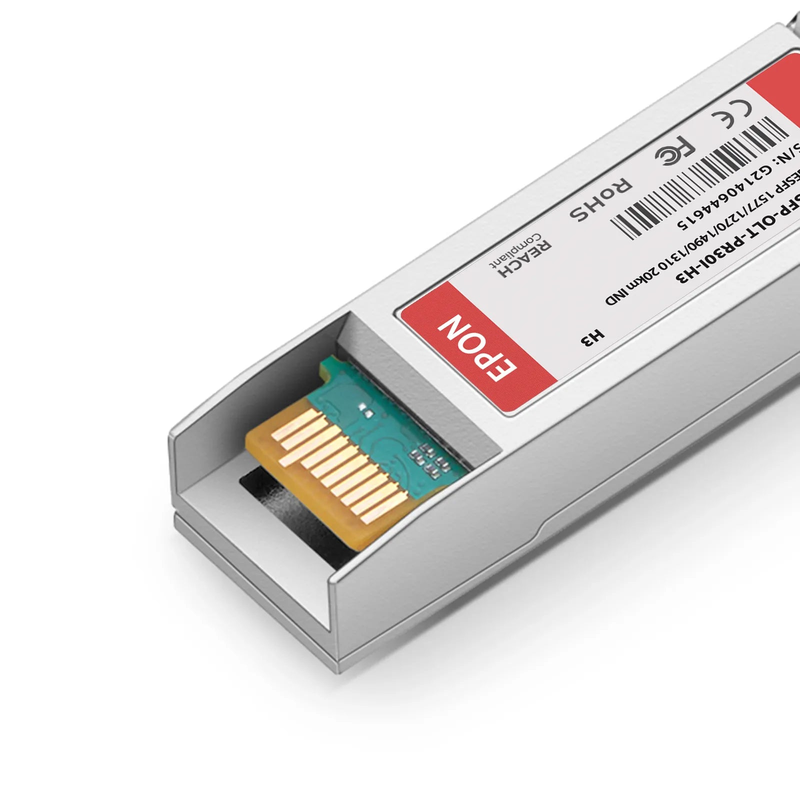 H3C Compatible 10G EPON OLT SFP+ 1577nm-TX/1270nm-RX and 1490nm-TX/1310nm-RX Class PR30 20km DOM Simplex SC/UPC SMF Optical Transceiver Module (Industrial)