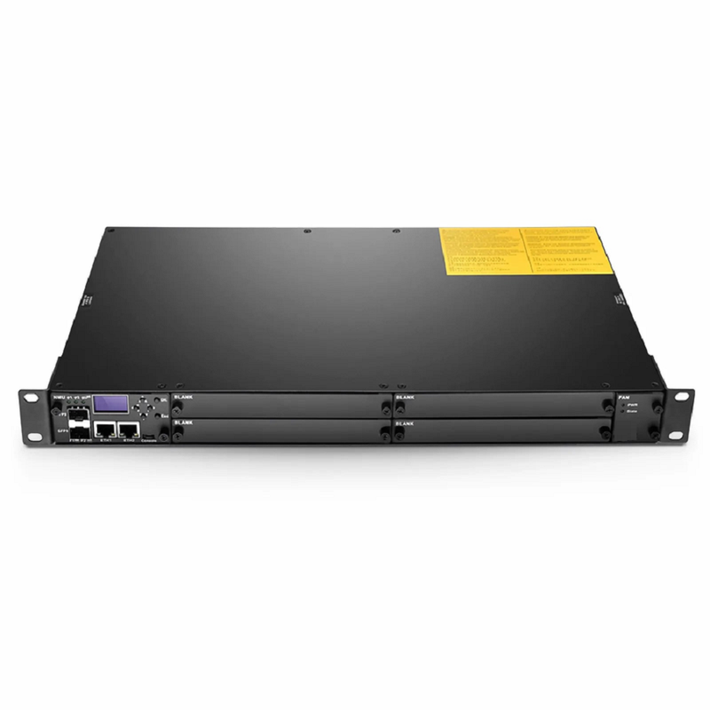 FMT04-CH1U, 4 Slots 1U Managed Chassis Unloaded Platform, Redundant AC PSUs, Support SNMP Network Management