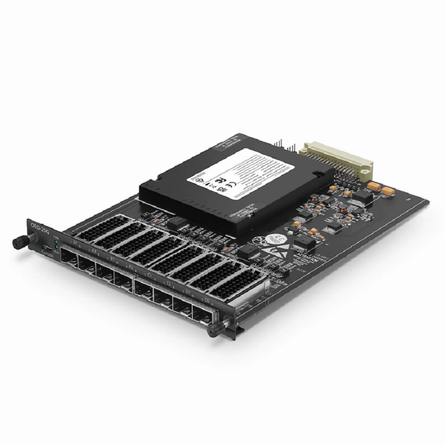 FMT4DL-OEO25GSFP28, 4 Channels WDM Transponder (Converter) for FMT Managed Chassis, 8 SFP28/SFP+ Slots