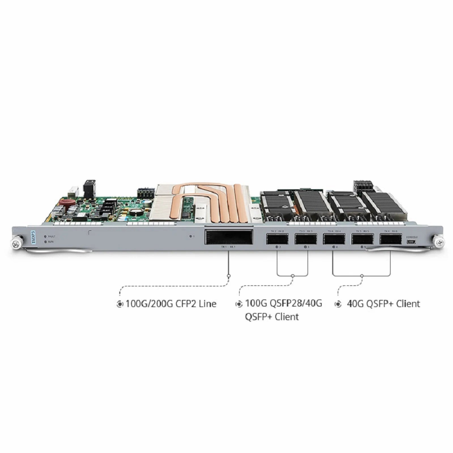 M6500-TMXP5, 2 x 100G QSFP28/5 x 40G QSFP+ to 1 x 200G CFP2 Transponder/Muxponder