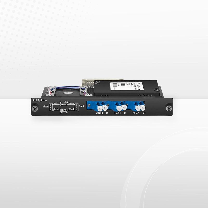 FSBR-1x2, Customized 1 x 2 Single Fiber DWDM Splitter Red/Blue C-band Filter
