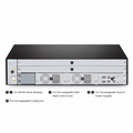 M6500-CH2U, 2 Slots 2U Managed Chassis Unloaded Platform, Redundant AC PSUs, Support WEB/SNMP Management
