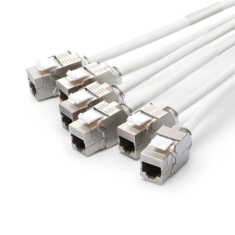 33ft (10m) 6 Jack to 6 Jack Cat6a Shielded (S/FTP) PVC CMR Pre-Terminated Copper Trunk Cable