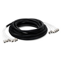 10ft (3m) 6 Jack to 6 Jack Cat6a Shielded (S/FTP) PVC CMR Pre-Terminated Copper Trunk Cable
