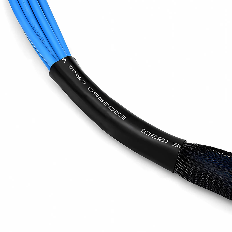 66ft (20m) 6 Plug to 6 Plug Cat6 Unshielded (UTP) PVC CMR Blue Pre-Terminated Copper Trunk Cable