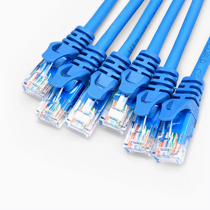 10ft (3m) 6 Plug to 6 Plug Cat6 Unshielded (UTP) PVC CMR Blue Pre-Terminated Copper Trunk Cable