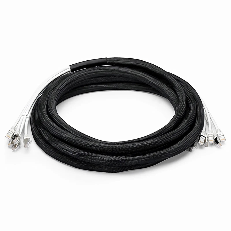 66ft (20m) 6 Plug to 6 Plug Cat6a Shielded (S/FTP) PVC CMR Pre-Terminated Copper Trunk Cable
