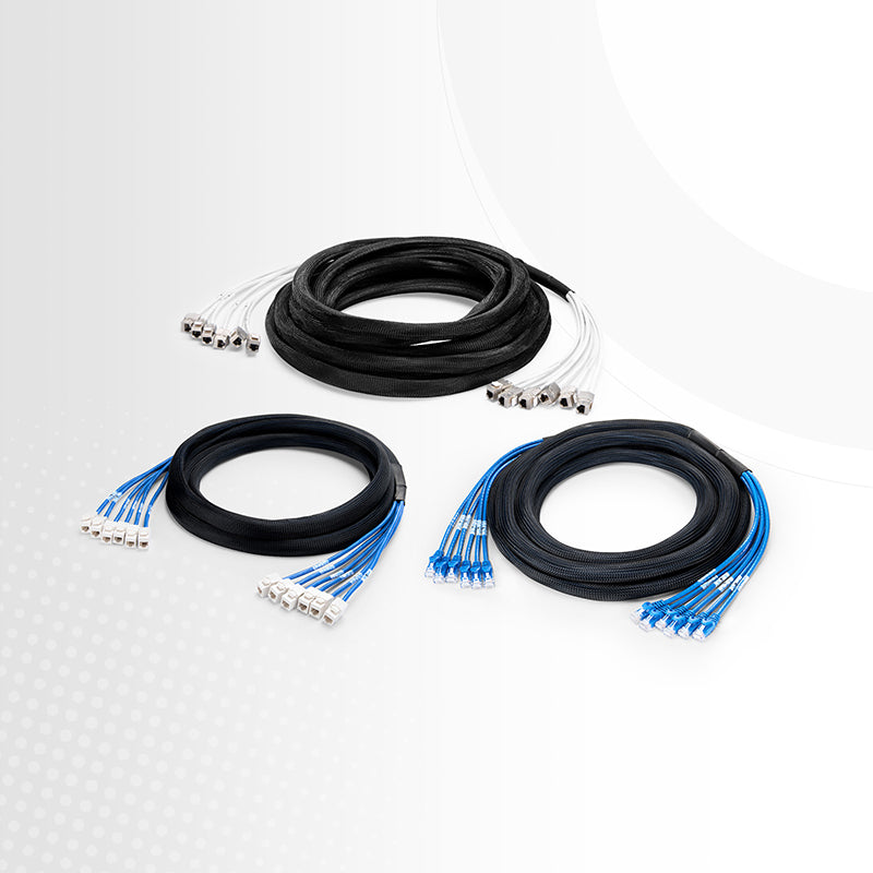 49ft (15m) 6 Plug to 6 Plug Cat6a Shielded (S/FTP) PVC CMR Pre-Terminated Copper Trunk Cable
