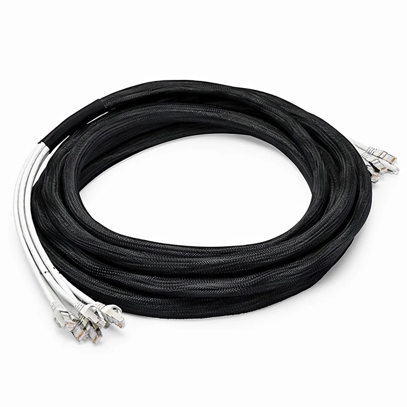 99ft (30m) 6 Plug to 6 Plug Cat6a Shielded (S/FTP) PVC CMR Pre-Terminated Copper Trunk Cable