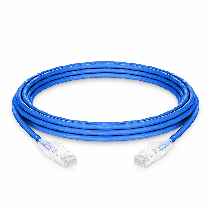 16ft (4.9m) Cat6a 26AWG Snagless Shielded (S/FTP) PVC CM Ethernet Network Patch Cable, Blue