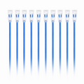 1ft (0.3m) Cat6a 28AWG Snagless Unshielded (U/UTP) PVC CM Small Diameter High-Flex Ethernet Network Patch Cable, Blue ,10Pcs/pack
