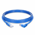 15ft (4.6m) 90 Degree Cat6 26AWG Snagless Unshielded (U/UTP) PVC CM Ethernet Network Patch Cable, RJ45 Right Angle Down Male to RJ45 Male, Blue