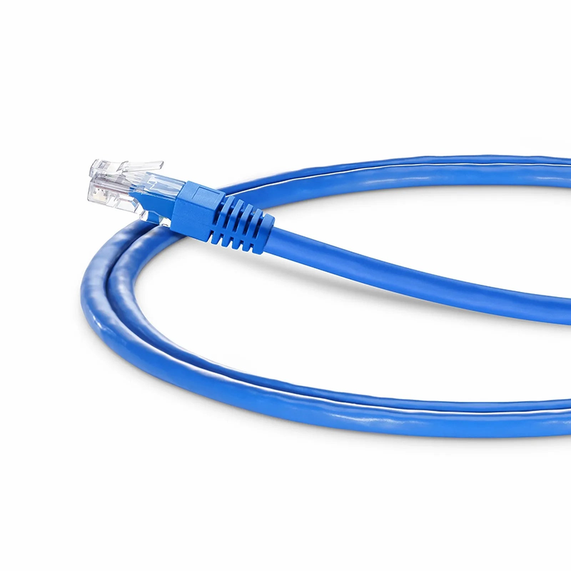 3ft (0.9m) 90 Degree Cat6 26AWG Snagless Unshielded (U/UTP) PVC CM Ethernet Network Patch Cable, RJ45 Right Angle Down Male to RJ45 Male, Blue