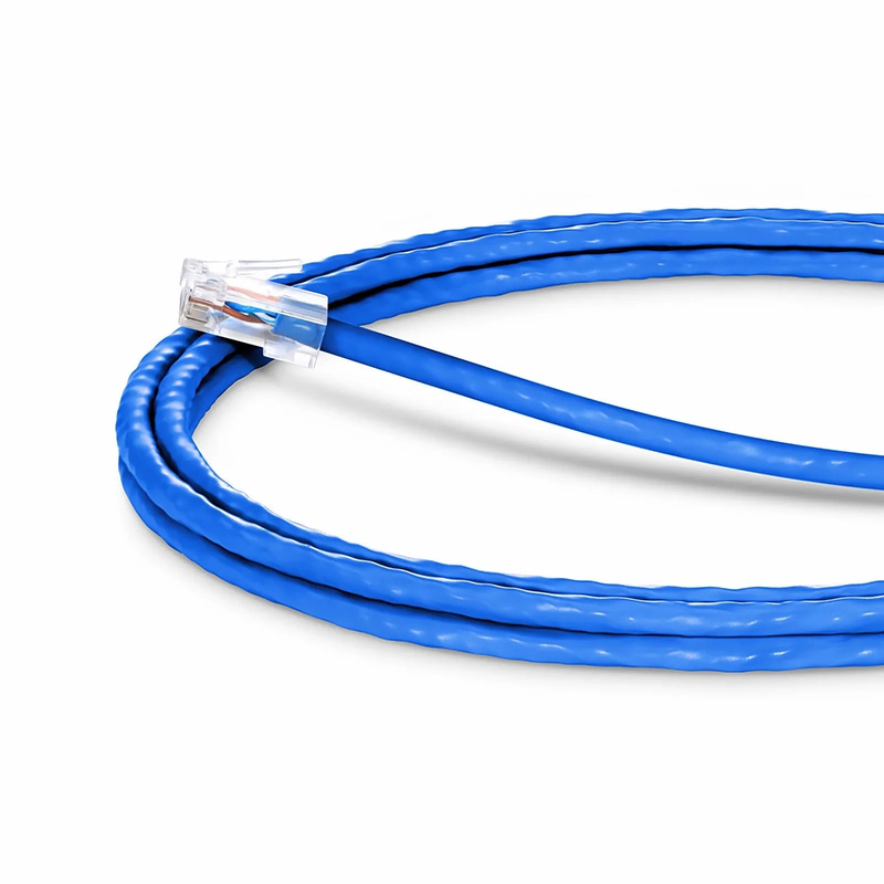 8ft (2.4m) Cat6 24AWG Non-booted Unshielded (U/UTP) PVC CM Ethernet Network Patch Cable, Blue