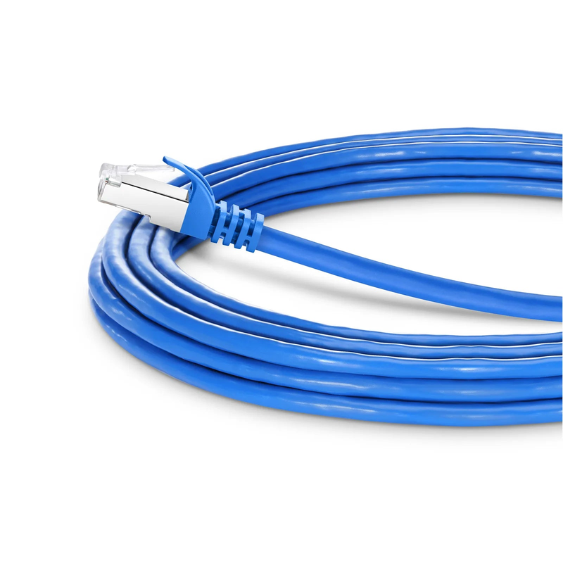 20ft (6.1m) Cat6a 26AWG Snagless Shielded (S/FTP) PVC CM Ethernet Network Patch Cable, Blue