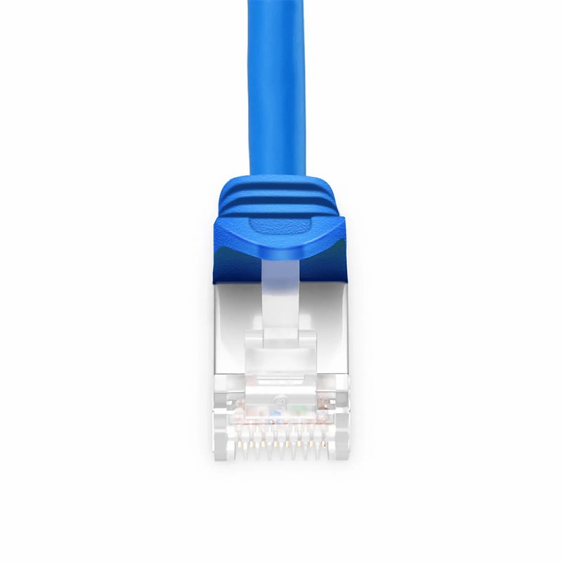20ft (6.1m) Cat6a 26AWG Snagless Shielded (S/FTP) PVC CM Ethernet Network Patch Cable, Blue