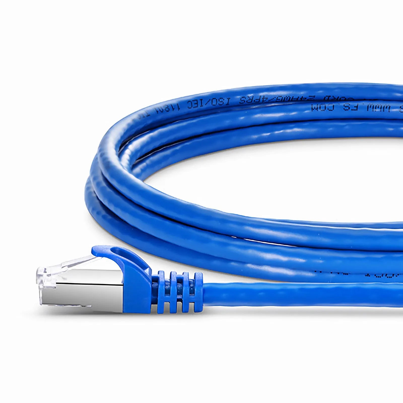 35ft (10.7m) Cat6a 26AWG Snagless Shielded (S/FTP) PVC CM Ethernet Network Patch Cable, Blue