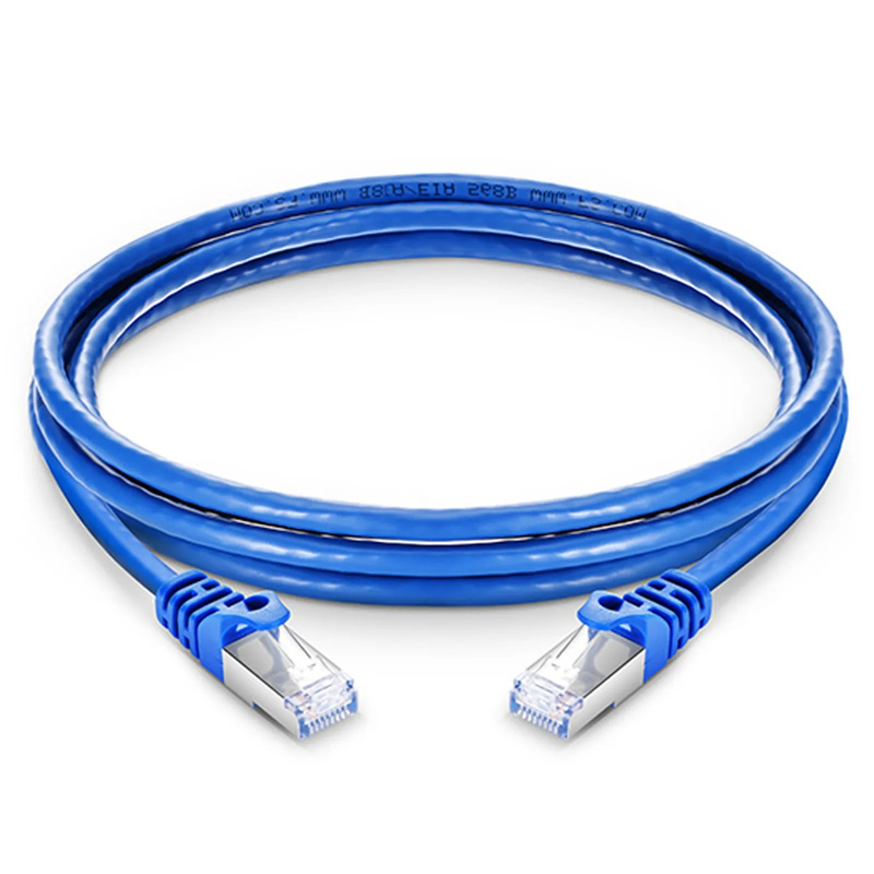 16ft (4.9m) Cat6a 26AWG Snagless Shielded (S/FTP) PVC CM Ethernet Network Patch Cable, Blue