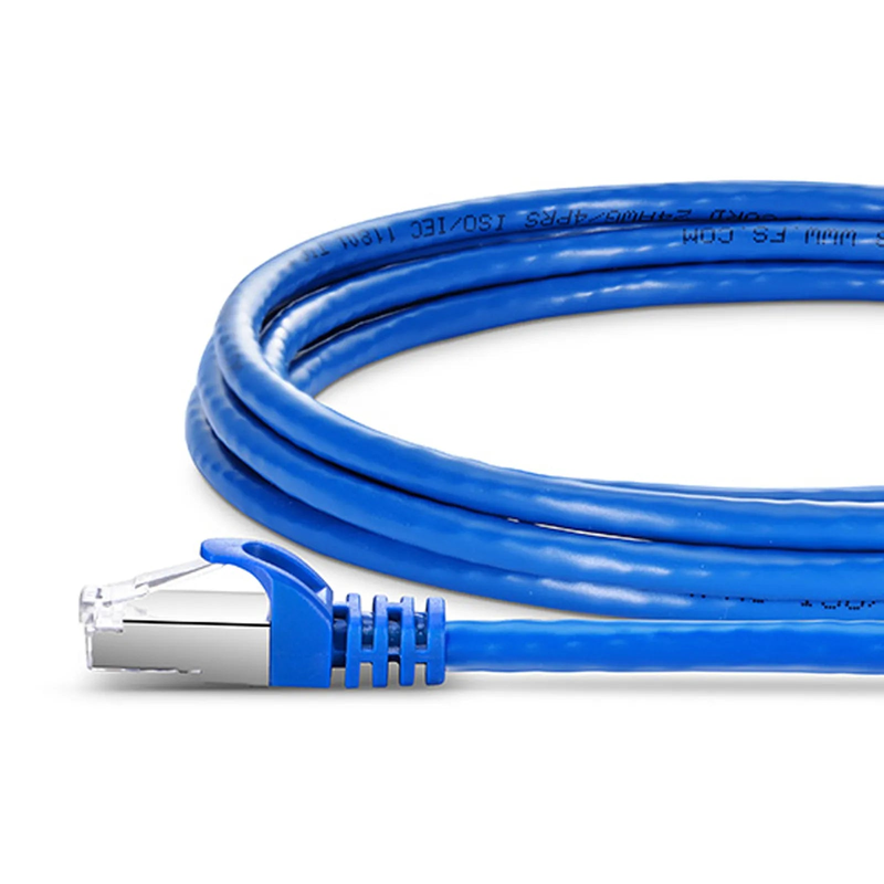 16ft (4.9m) Cat6a 26AWG Snagless Shielded (S/FTP) PVC CM Ethernet Network Patch Cable, Blue