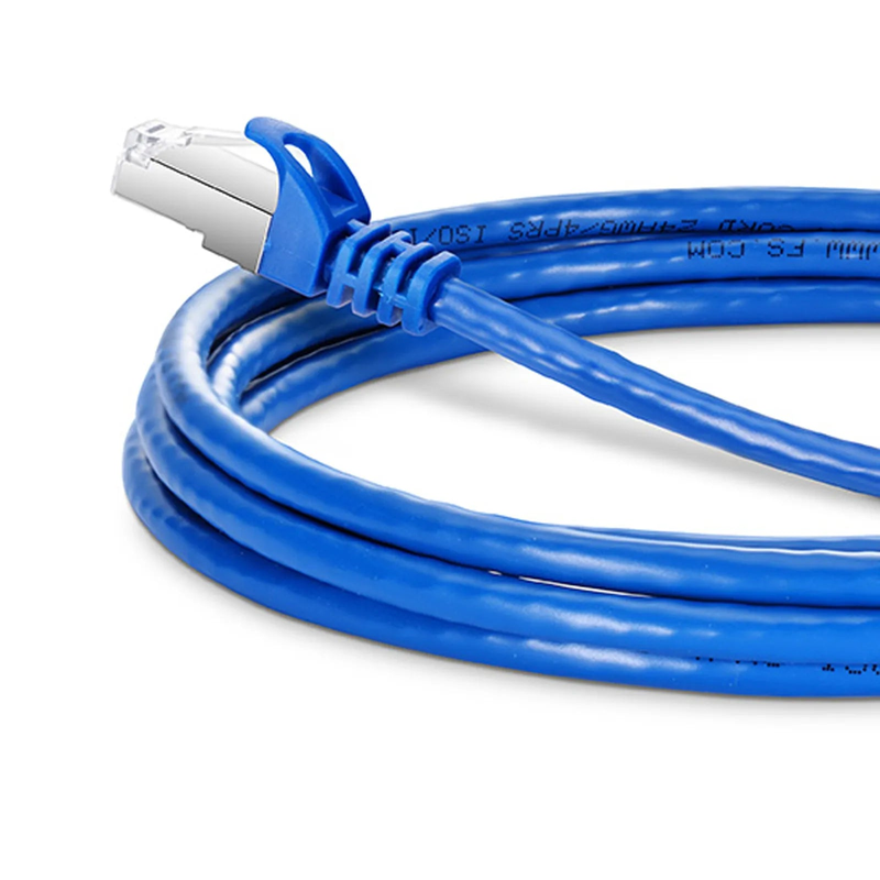 16ft (4.9m) Cat6a 26AWG Snagless Shielded (S/FTP) PVC CM Ethernet Network Patch Cable, Blue